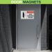 Door magnetic warning sign